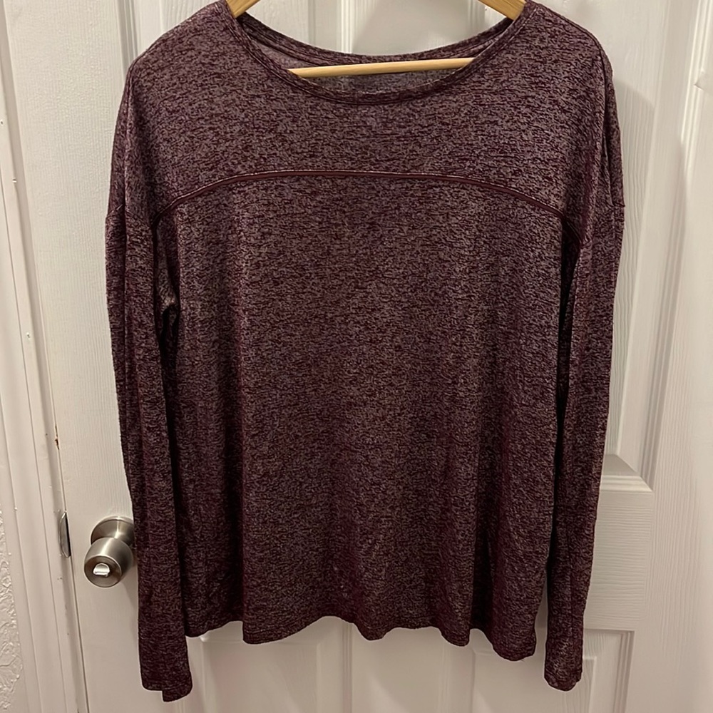 Gap silver and maroon long sleeve